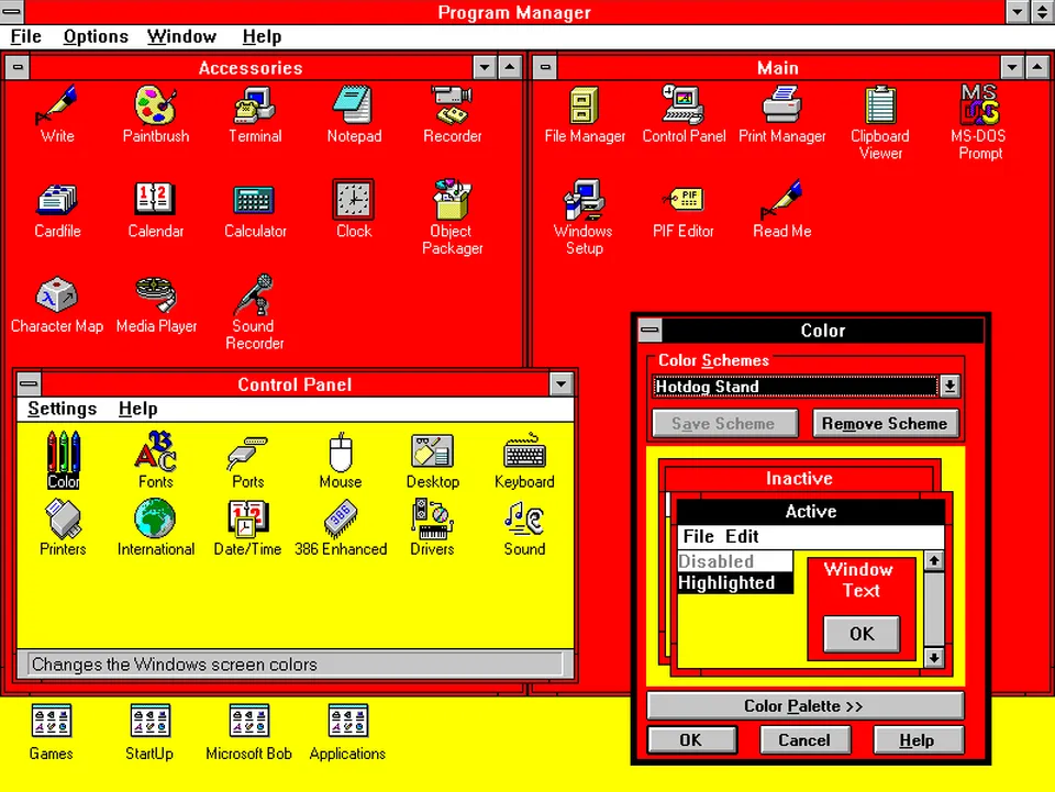 Windows 3 1 hotdog stand