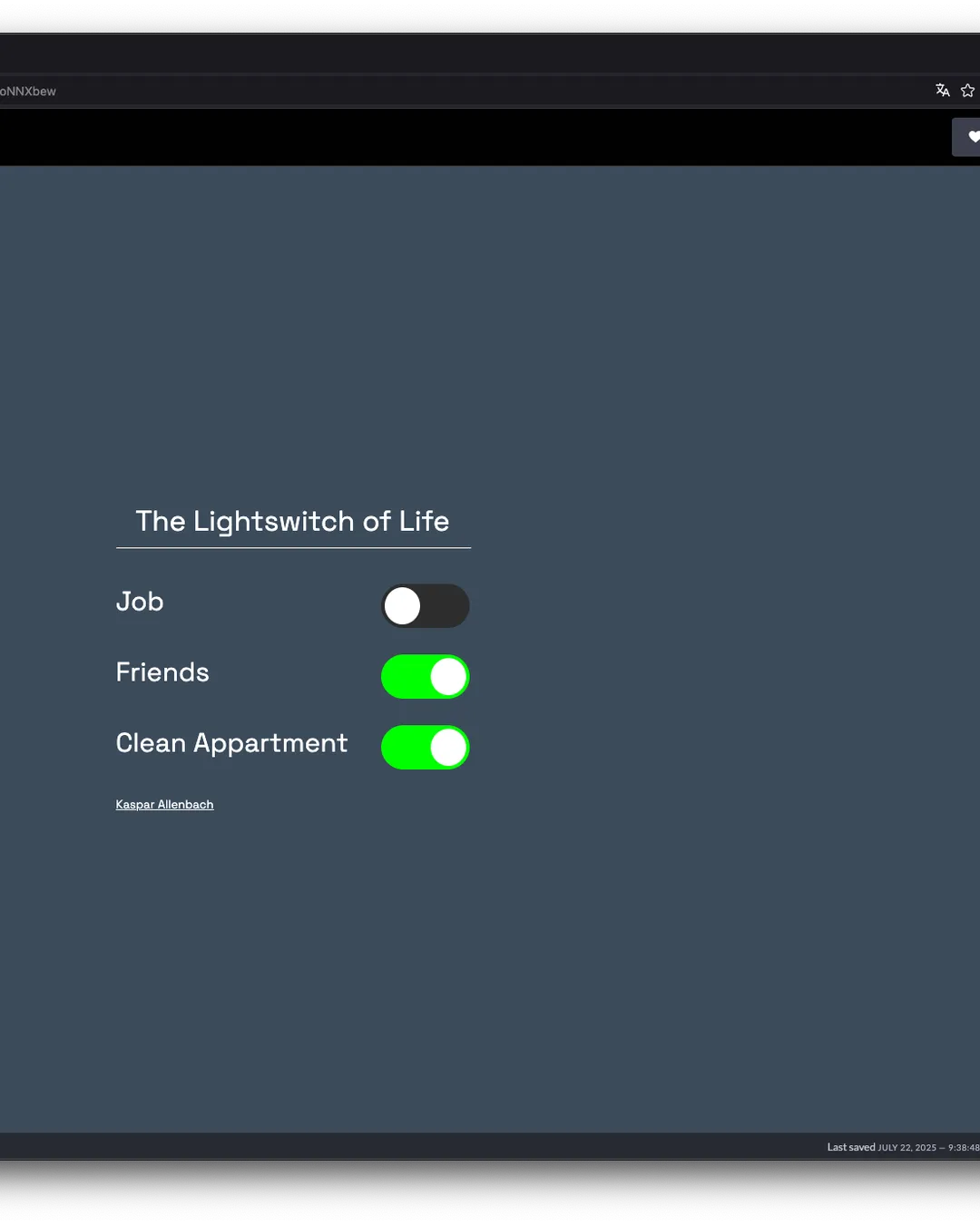 Die Lichtschalter der Verzweiflung