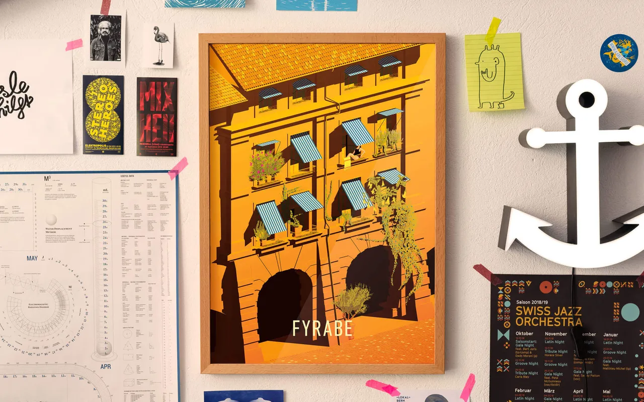 Plakat, Fyrabe