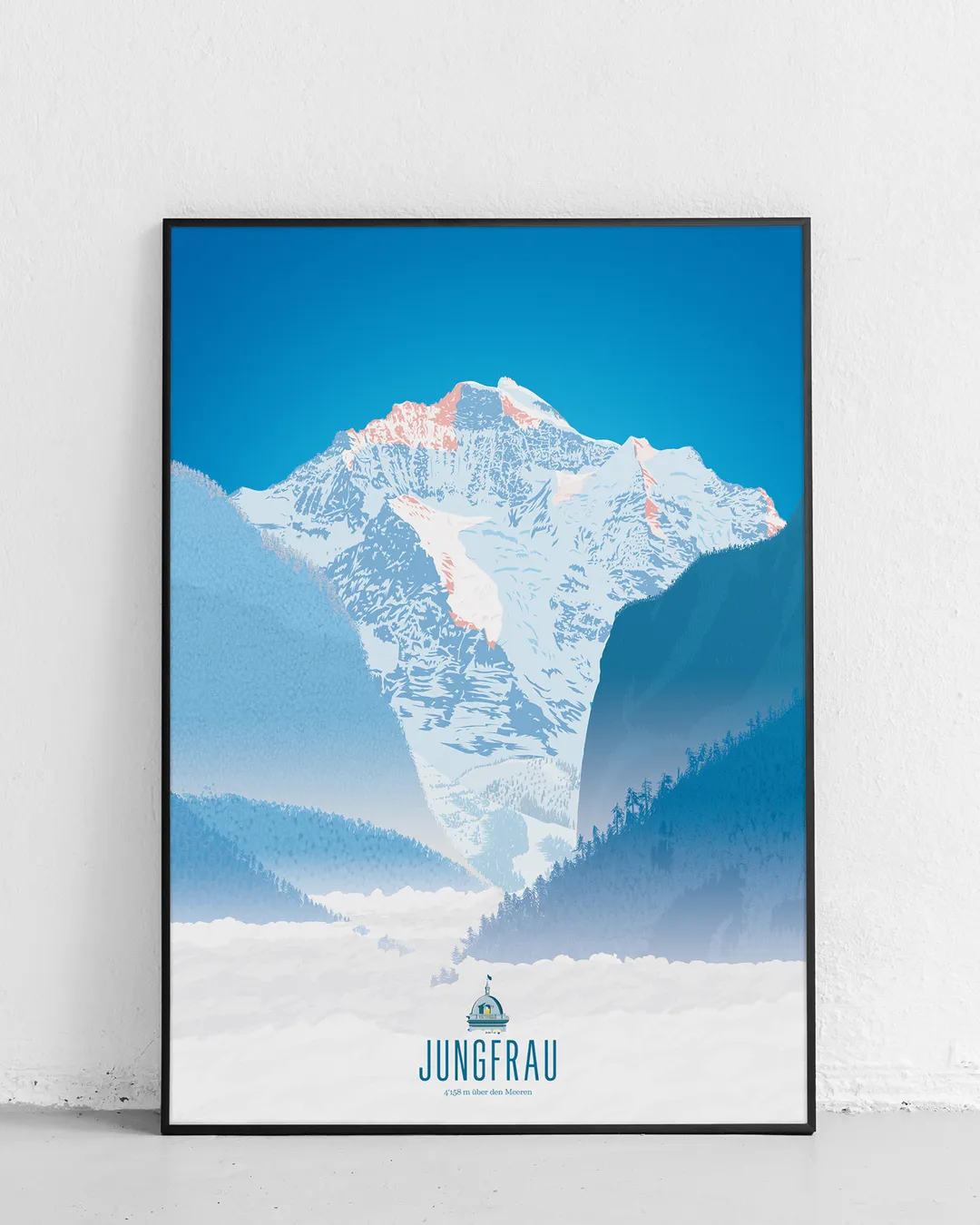 Plakat, Jungfrau F4, Top of Europe, Berner Oberland