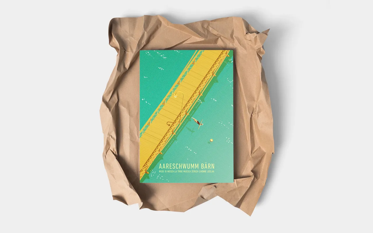 Postkarte, a5 aareschwumm