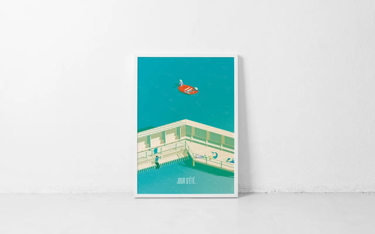 Plakat, A2 Aareböötle im Sommer