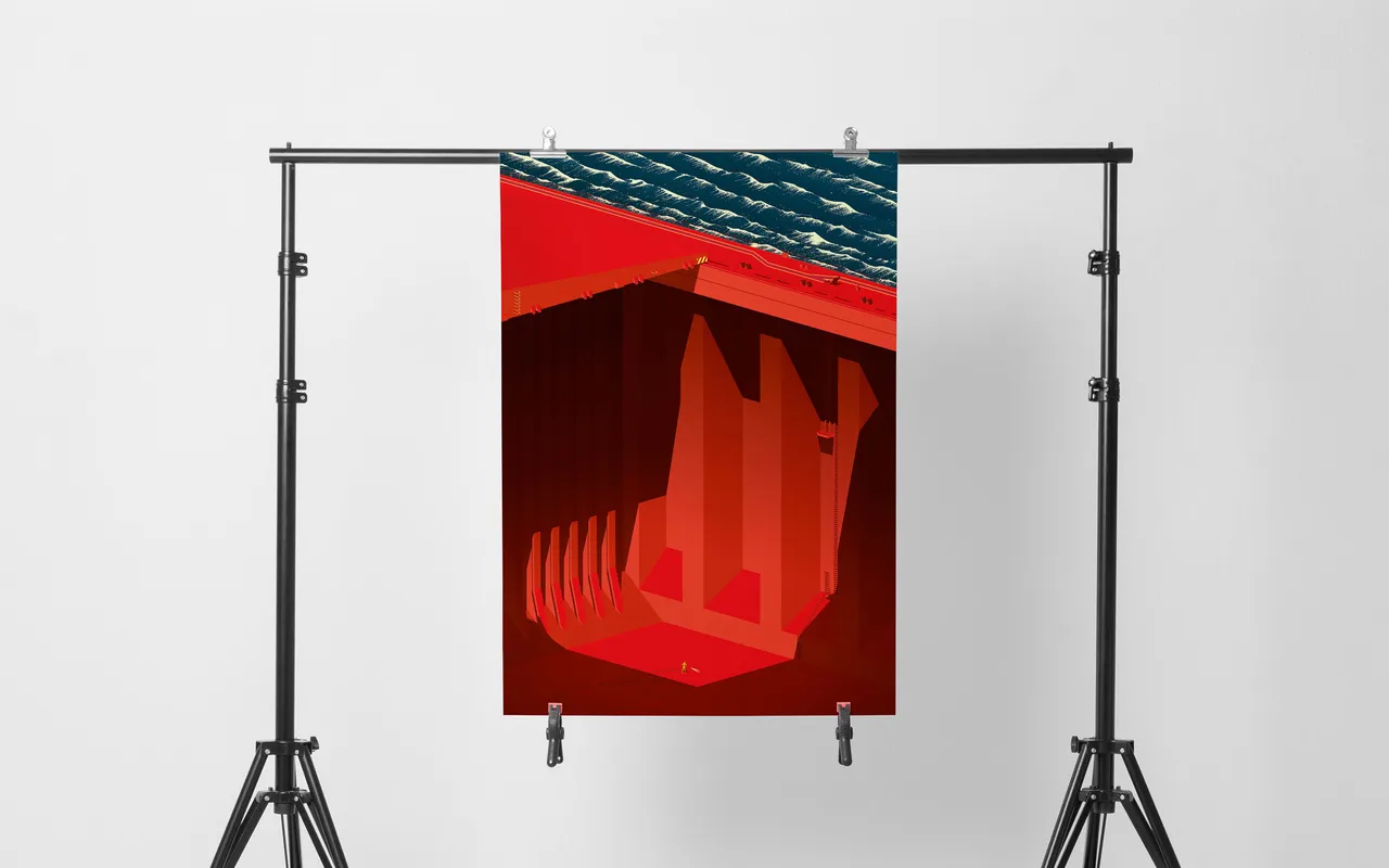 Plakat, Jonah im Bauch des Wales