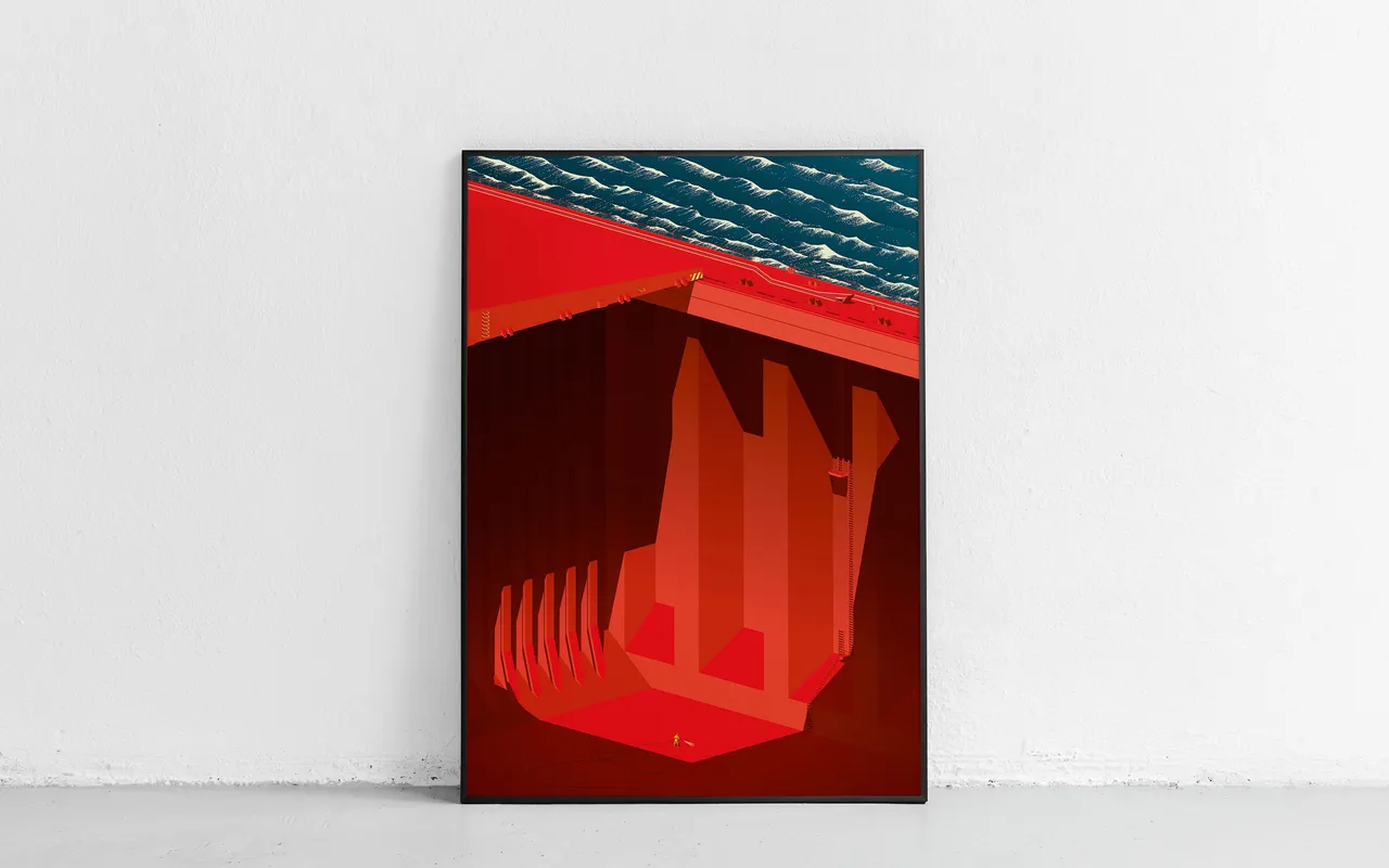Plakat, Hafen Rotterdam - Travelposter