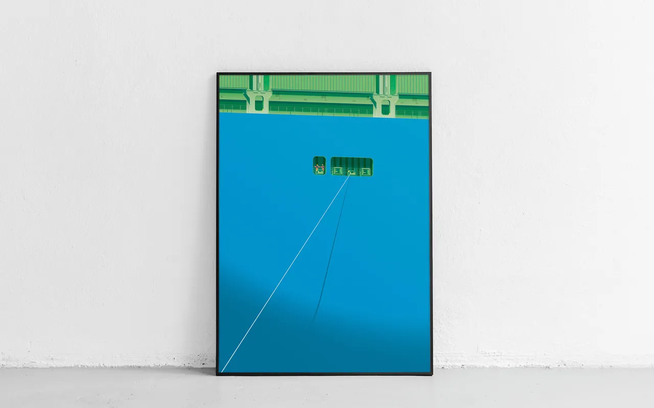 Plakat, Roterdam Hafen, Containerschiff