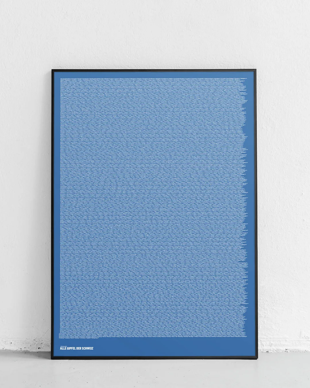 Poster with all Swiss mountain peaks