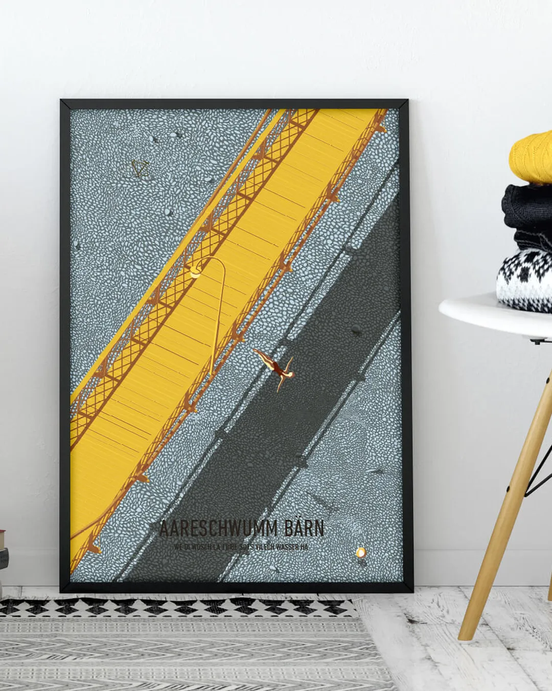 Plakat, Aareschwumm im Klimawandel