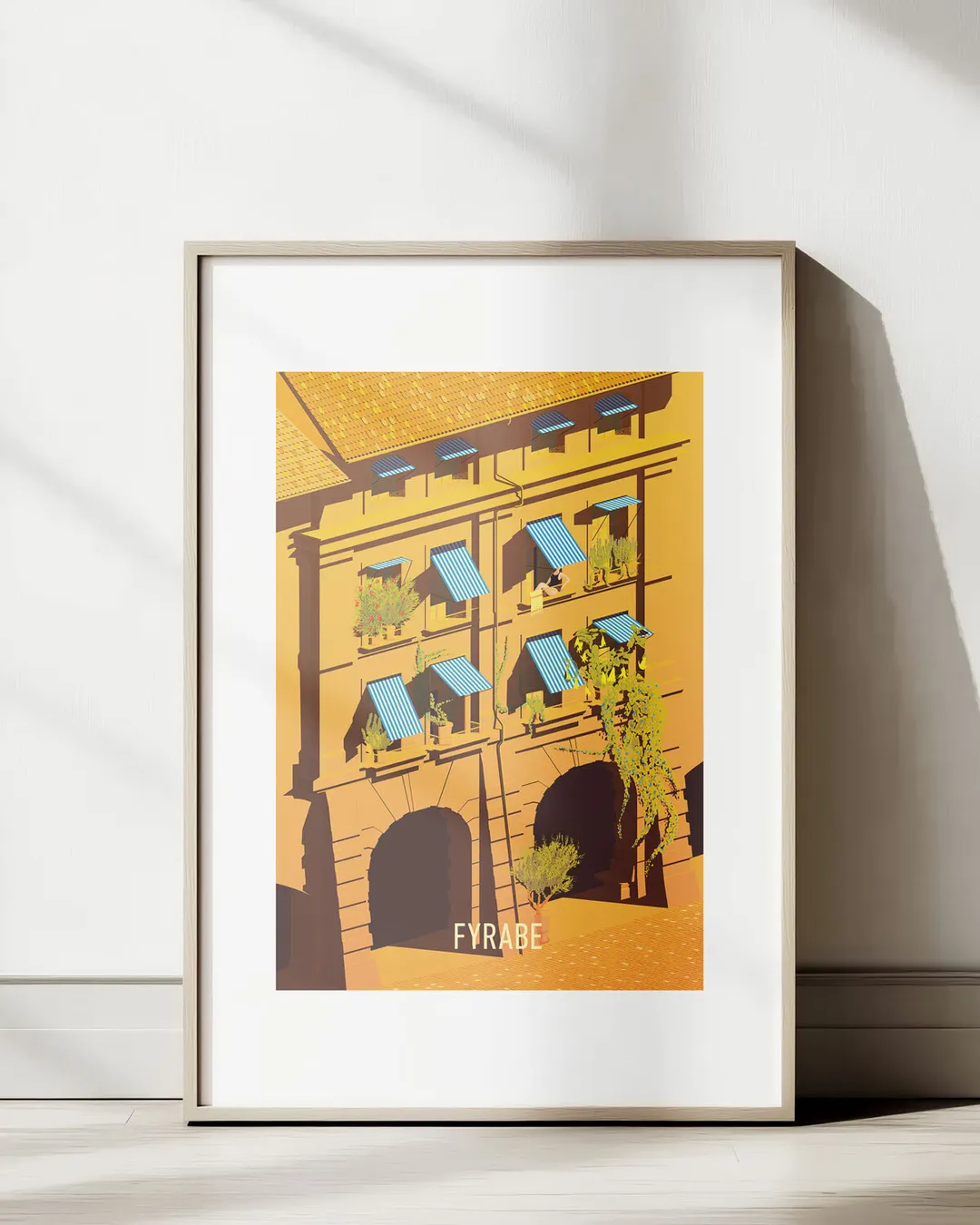 Das berühmte Fyrabe poster von kaspar allenbach im format A3 und eingerahmt.